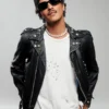 Bruno Mars Apt Song Black Leather Jacket