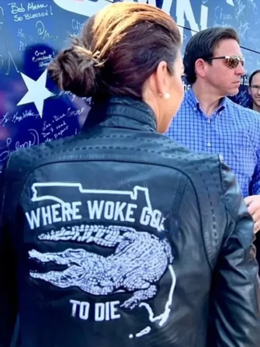 Casey Desantis Where Woke Goes To Die Jacket Back