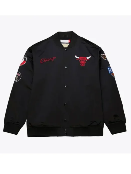 Chicago Bulls Black Out Satin Jacket