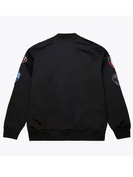 Chicago Bulls Black Out Satin Jacket Back