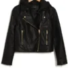 Christina Hall Christina on the Coast Hooded Leather Jacket