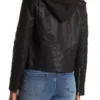 Christina Hall Christina on the Coast Leather Hooded Jacket Back