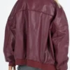 Daddy Issues Aimee Lou Wood Bomber Leather Jacket Back