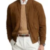 Evil Season 4 David Acosta Brown Suede Bomber Jacket