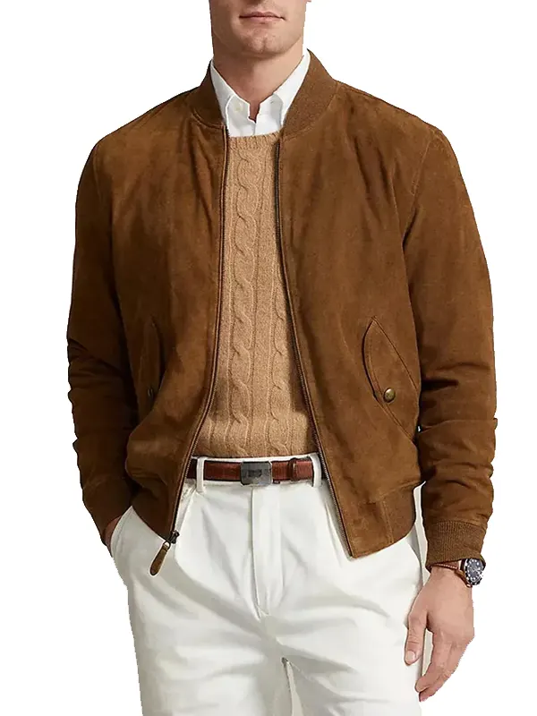 Evil Season 4 David Acosta Brown Suede Bomber Jacket