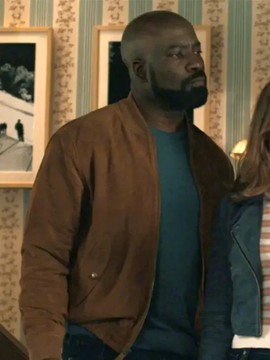 Evil Season 4 Mike Colter Suede Bomber Jacket