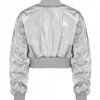 Geek Girl Daisy Jelley Silver Bomber Jacket Back