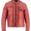 Helstons Ace 10 Years Red Leather Jacket