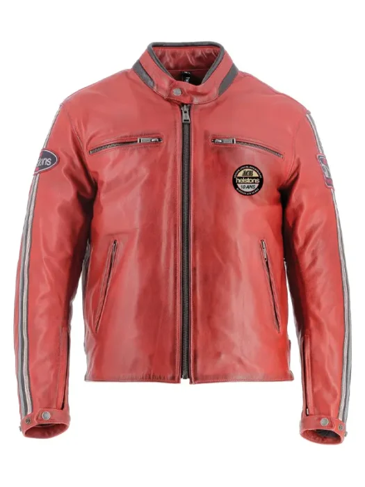 Helstons Ace 10 Years Red Leather Jacket