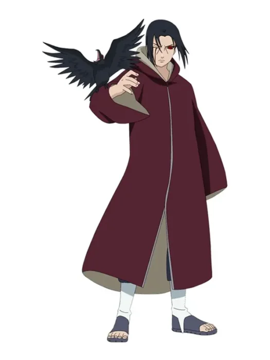 Itachi Edo Tensei Full-Zip Maroon Coat