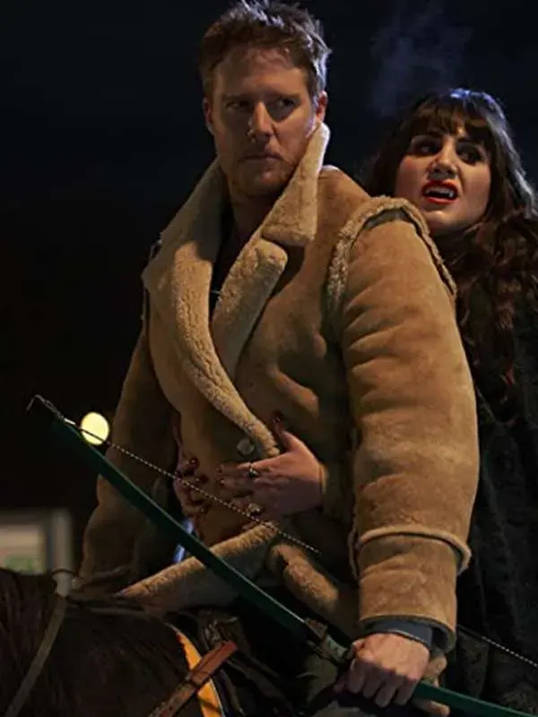 Jake McDorman What We Do in the Shadows Shearling Brown Suede Leather Jacket