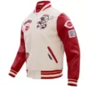 LETTERMEN CINCINNATI REDS RETRO LEATHER VARSITY JACKET