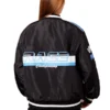 Long Sleeve Zip Thru Champions Print Black Jacket Back