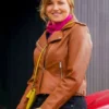 Lucy Lawless My Life Is Murder S03 Jacket Brown