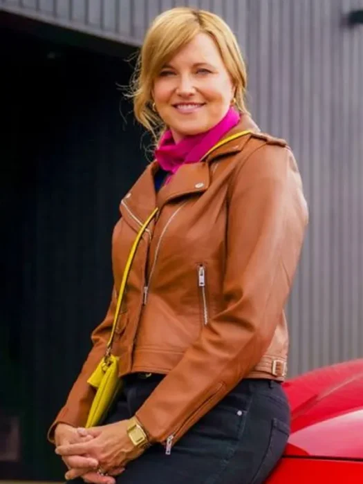 Lucy Lawless My Life Is Murder S03 Jacket Brown