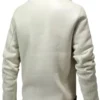 Men Stylish White Shearling Leather B3 Flight Jacket Back