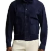 Mens Calloway Suede Bomber Jacket