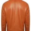 Men’s Classy Brown Leather Jacket Back