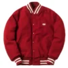 Men's Coca-Cola All Red Wool Bomber Vintage Varsity Jacket