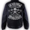 Mens Greaser Biker Charcoal Jacket