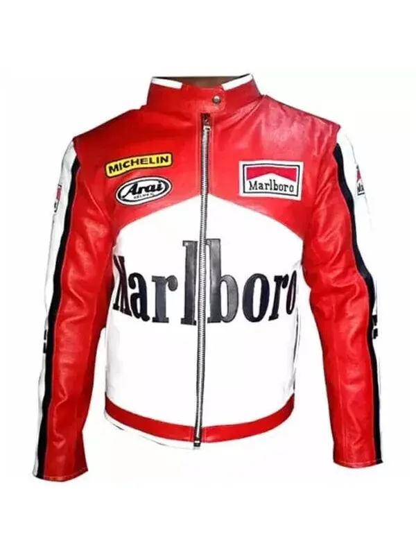 Men’s Marlboro Biker Racing Leather Jacket