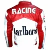 Men's Marlboro Motorcycle-100% Leather Jacket Biker Racing Jacket Back