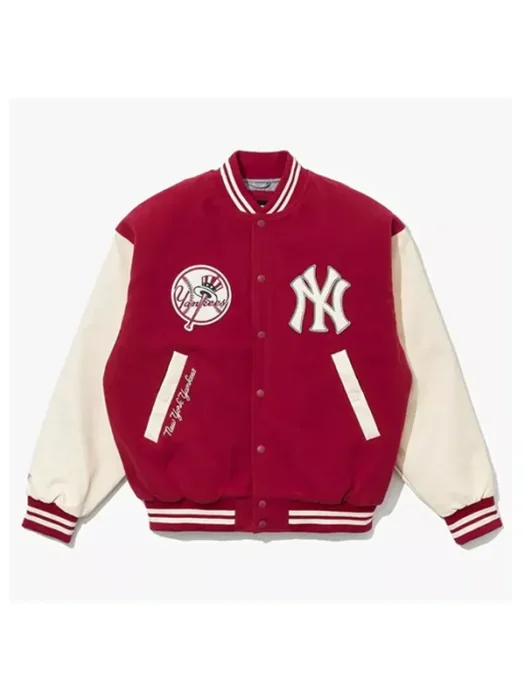 Men’s NY Yankees Baseball Dark Red Varsity Jacket