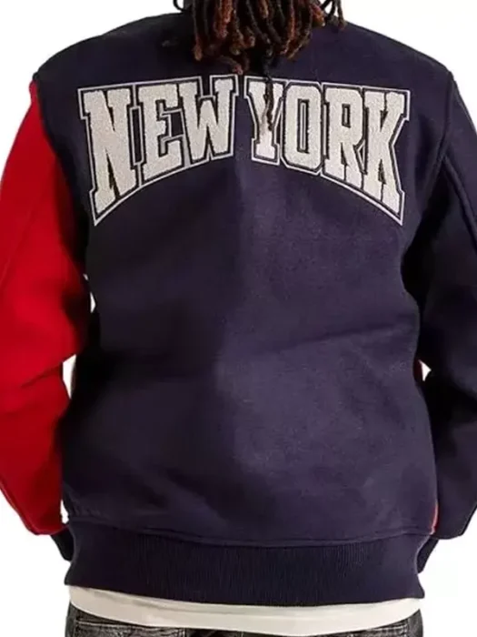 Mens New York Letterman Yankees Mash Up Varsity Jacket Back