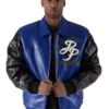 Men's Pelle Pelle Blue & Black Motor City 1978 Soda Club Jacket Leather Jacket