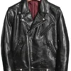 Men's Waxed Horsehide Classic Motorcycle Jacket - Biker Style.