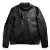 Mens Wheeler Peak Racer Leather Jacket