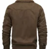 Men's Winter Fleece-Lined Bomber Jacket Back