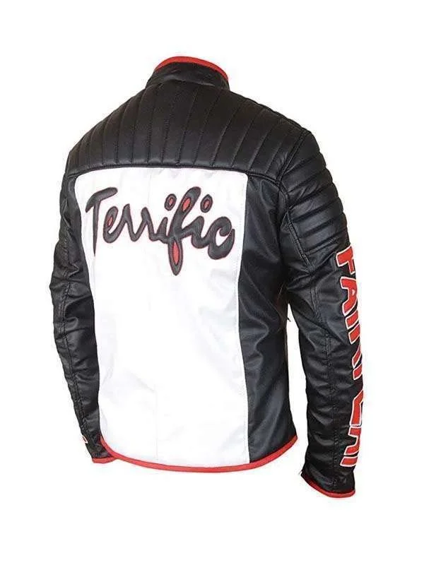 Mister Terrific Fair Play Michael Holt Leather Jacket Back