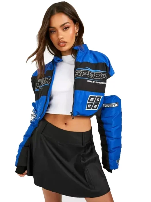 Moto Padded Racing Bomber Jacket