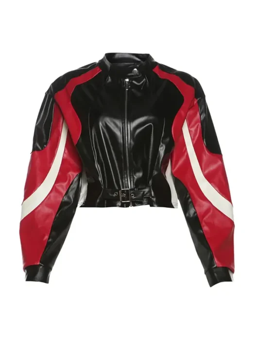 Motorcycle Leather Jacket for Women