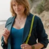 My Life is Murder’s S04 Lucy Lawless Teal Trench Coat