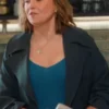 My Life is Murder’s Season 4 Lucy Lawless Teal Coat