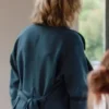 My Life is Murder’s Season 4 Lucy Lawless Teal Trench Coat Back