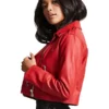 NEW HOT Women Genuine Lambskin Real Motorcycle Leather Jacket