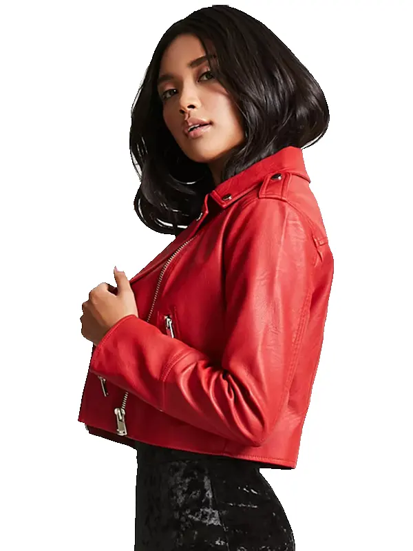 NEW HOT Women Genuine Lambskin Real Motorcycle Leather Jacket