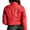 NEW HOT Women Genuine Lambskin Real Motorcycle Leather Jacket Back