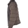 Olive Leather Sheepskin And Padded Jacket