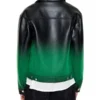 Ombre Faux Leather Moto Jacket Back