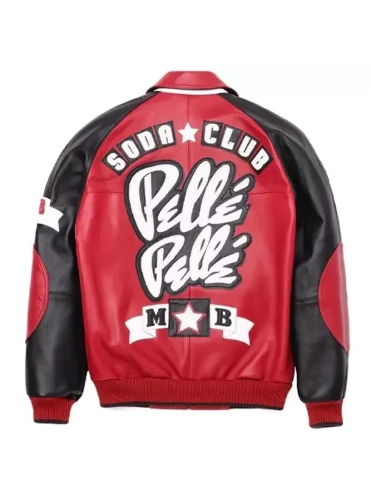 PELLE PELLE SODA CLUB RED-BLACK LEATHER JACKET BACK