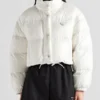 Prada White Puffer Jacket