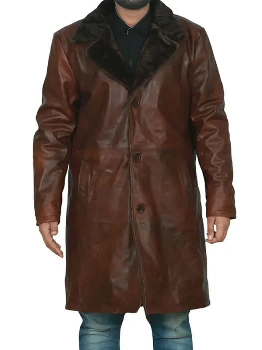 Premium Lambskin Brown Leather Coat for Men