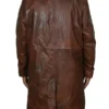 Premium Lambskin Brown Leather Coat for Men Back