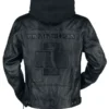 Rammstein Logo Black Leather Jacket Back