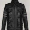 Resident Evil 6 Leon Kennedy Black Leather Jacket