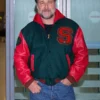 Russell Crowe Black and Red Varsity Jacket